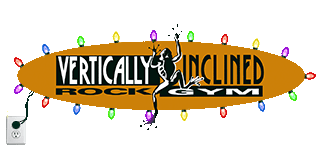 Vertically Inclined Rock Gym Logo